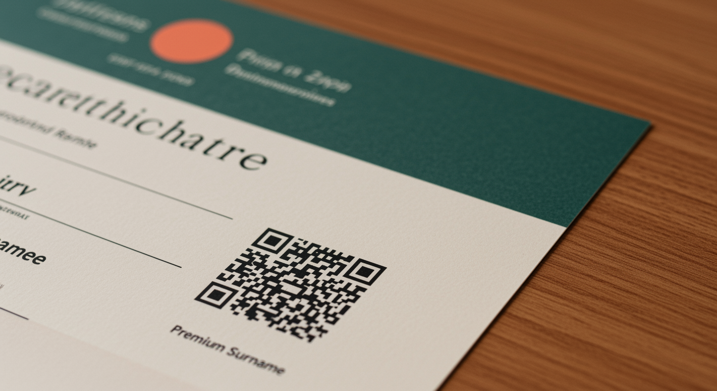 Google Form responses flowing into a grid of QR-verifiable digital certificates